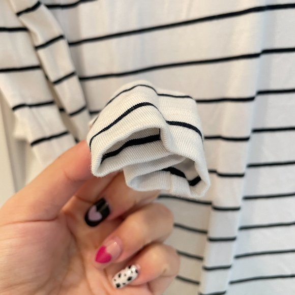 Club Monaco Navy Striped Long Sleeve Linen - Picture 9 of 12